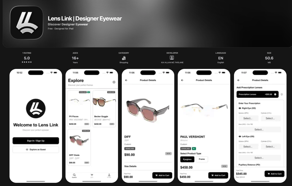 LensLink Marketplace - Omnichannel eyewear marketplace